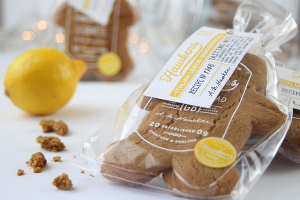Hawkens gingerbread lemon product on display